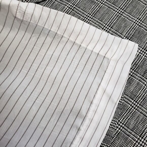 Alembika NWT Small Medium Oversized Black White Linen Blend Cold Shoulder Tunic - Picture 5 of 15